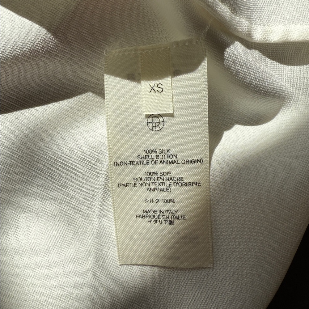 The Row Malvina off white silk top - Picture 10 of 11
